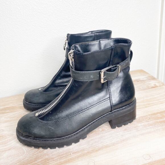 schutz black buckle ugly core bulky boots size 9.5 - Picture 4 of 10